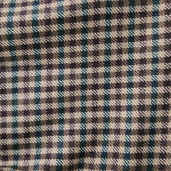 Zara Wool Houndstooth Brown Green Tweed Mad Men Dress Belted Pockets SMALL 4 - Picture 7 of 8